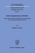 Cover: Sanierungsplanung von Banken. - Duncker & Humblot