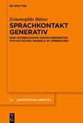 Cover: Sprachkontakt generativ - De Gruyter