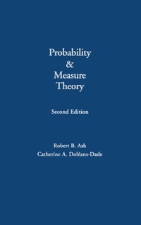 Enlarge image Cover: Probability and Measure Theory - Academic Press