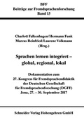 Cover: Sprachen lernen integriert - global, regional, lokal - Schneider bei wbv