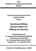 Cover: Sprachenausbildung - Sprachen bilden aus - Bildung aus Sprachen - Schneider bei wbv