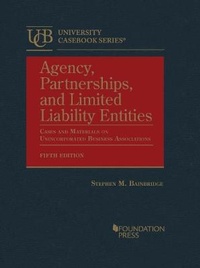 Abbildung von: Agency, Partnerships, and Limited Liability Entities - Foundation Press