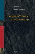Cover: Congress Volume Aberdeen 2019 - Brill