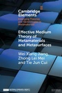 Cover: Effective Medium Theory of Metamaterials and Metasurfaces - Cambridge University Press