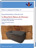 Cover: Le Rituel de la Maison de Chentayt - Harrassowitz Verlag