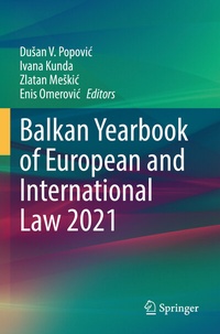 Abbildung von: Balkan Yearbook of European and International Law 2021 - Springer