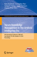 Cover: Secure Knowledge Management In The Artificial Intelligence Era - Springer