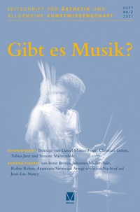 Abbildung von: Zeitschrift für Ästhetik und Allgemeine Kunstwissenschaft Band 66. Heft 2 - Meiner