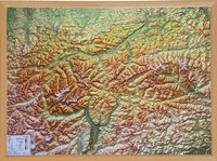 Abbildung von: Relief Tirol 1:325.000 mit Naturholzrahmen - georelief Vertriebs GbR
