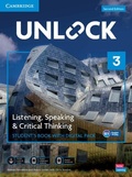 Cover: Unlock Level 3 Listening, Speaking and Critical Thinking Student's Book with Digital Pack - Cambridge University Press