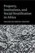 Cover: Property, Institutions, and Social Stratification in Africa - Cambridge University Press