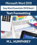 Cover: Word 2019 Text Formatting - M.L. Humphrey