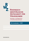 Cover: Rheinisch-westf&auml;lische Zeitschrift f&uuml;r Volkskunde 66 (2021) - Waxmann