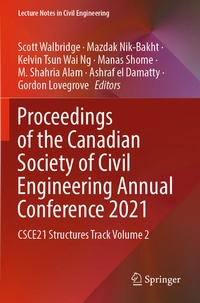 Enlarge image Cover: Proceedings of the Canadian Society of Civil Engineering Annual Conference 2021 - Springer