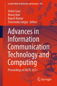 Enlarge image Cover: Advances in Information Communication Technology and Computing - Springer