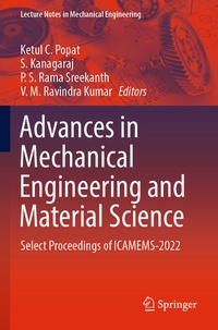 Enlarge image Cover: Advances in Mechanical Engineering and Material Science - Springer