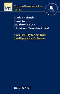Enlarge image Cover: Civil Liability for Artificial Intelligence and Software - De Gruyter