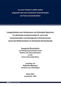 Bild: Langzeitstudie zum Vorkommen von Extended-Spectrum &szlig;-Laktamase-produzierenden E. coli in der konventionellen und &ouml;kologischen Schweinemast sowie bei Wildschweinen im Nordosten Deutschlands - Mensch & Buch