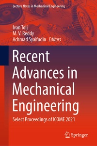 Enlarge image Cover: Recent Advances in Mechanical Engineering - Springer