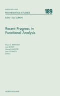 Cover: Recent Progress in Functional Analysis: Volume 189 - North-Holland
