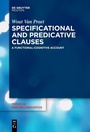 Cover: Specificational and Predicative Clauses - De Gruyter Mouton