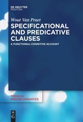 Cover: Specificational and Predicative Clauses - De Gruyter Mouton