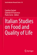 Cover: Italian Studies on Food and Quality of Life - Springer