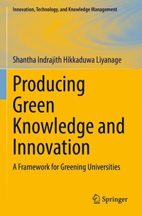 Enlarge image Cover: Producing Green Knowledge and Innovation - Springer