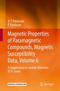 Cover: Magnetic Properties of Paramagnetic Compounds, Magnetic Susceptibility Data, Volume 6 - Springer