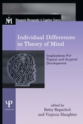 Cover: Individual Differences in Theory of Mind - Psychology Press Ltd