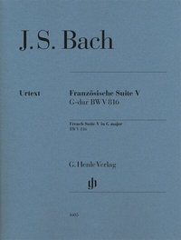 Abbildung von: Johann Sebastian Bach - Französische Suite V G-dur BWV 816 - Henle, Günter