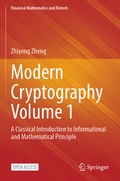 Cover: Modern Cryptography Volume 1 - Springer