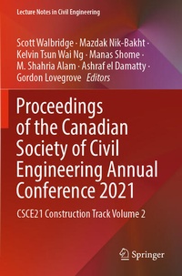 Enlarge image Cover: Proceedings of the Canadian Society of Civil Engineering Annual Conference 2021 - Springer