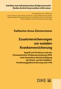 Cover: Zusatzversicherungen zur sozialen Krankenversicherung - Dike Verlag Z&uuml;rich