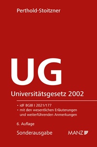 Abbildung von: Universitätsgesetz 2002 - Manz