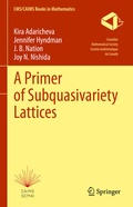 Cover: A Primer of Subquasivariety Lattices - Springer