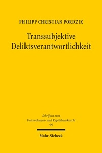 Abbildung von: Transsubjektive Deliktsverantwortlichkeit - Mohr Siebeck