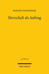 Abbildung von: Herrschaft als Auftrag - Mohr Siebeck