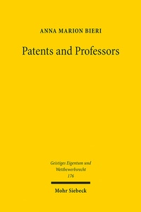 Abbildung von: Patents and Professors - Mohr Siebeck