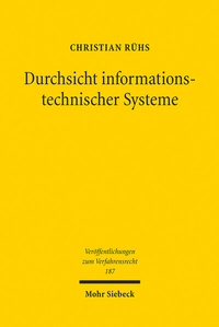 Abbildung von: Durchsicht informationstechnischer Systeme - Mohr Siebeck