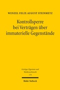 Abbildung von: Kontrollsperre bei Verträgen über immaterielle Gegenstände - Mohr Siebeck