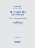 Cover: An = Anum and Related Lists - Mohr Siebeck