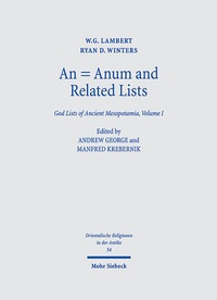 Enlarge image Cover: An = Anum and Related Lists - Mohr Siebeck