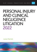 Cover: Personal Injury and Clinical Negligence Litigation 2022 - College of Law Publishing