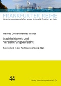 Cover: Nachhaltigkeit und Versicherungsaufsicht - VVW Verlag Versicherungswirtschaft