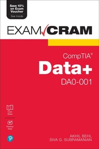 Abbildung von: CompTIA Data+ DA0-001 Exam Cram - Pearson It Certification
