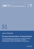 Cover: Private Hochschulen in Deutschland - Georg Olms Verlag
