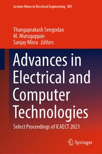 Enlarge image Cover: Advances in Electrical and Computer Technologies - Springer