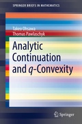 Cover: Analytic Continuation and q-Convexity - Springer