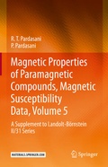 Cover: Magnetic Properties of Paramagnetic Compounds, Magnetic Susceptibility Data, Volume 5 - Springer